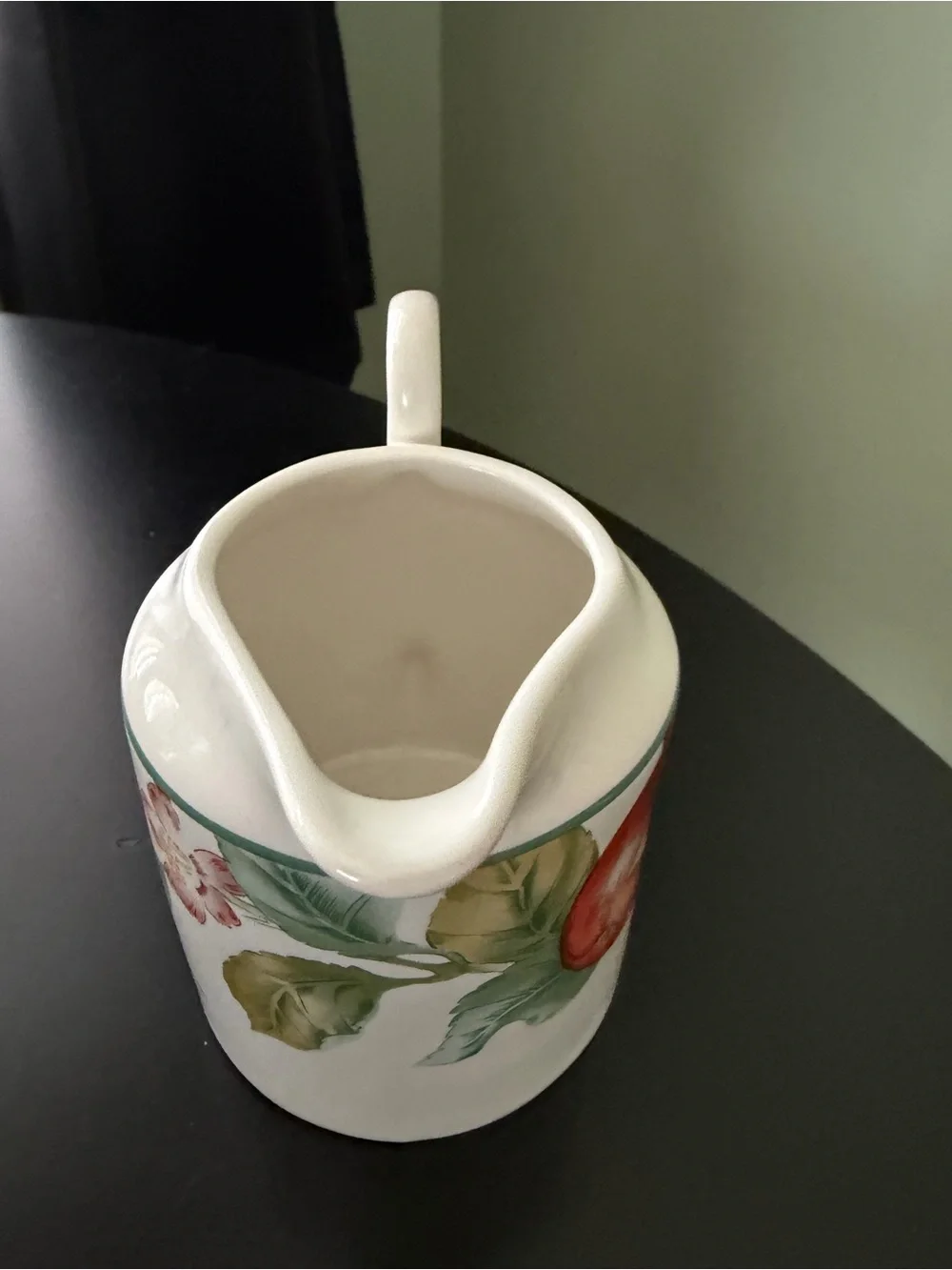 Avon Julia Pople Country Fruit Collection Apple Decorated Ceramic Creamer